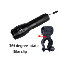 Resplandor impermeable en la oscuridad G700 E17 Tipo bicicleta Zoomable Latern Luz de la lámpara y 9 LED Set de luz trasera